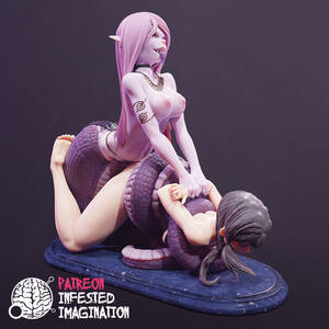 3d Lamia Porn - STL file LAMIA taking a girl victim hentai porn sculpt ðŸ‘§ãƒ»3D printing  template to downloadãƒ»Cults