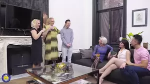 mature anal group - Anal group sex with matures and boys | xHamster