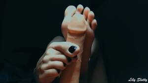 flexible foot job - Porn Video - Perfect dildo footjob from stunningly flexible feet with black  toenails
