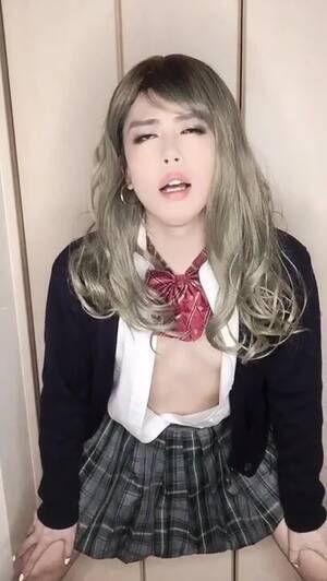 anal cumshots in catholic skirts - Japanese Crossdresser Doggystyle Anal Masturbation and Prostate Milking - -  ThisVid.com