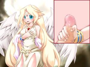 monster handjob hentai - frfr, ilias, mon-musu quest!, blonde hair, blue eyes, bracelet, censored,  dress, handjob, headband, jewelry, long hair, lots of jewelry, monster  girl, penis, pointy ears, wings - Image View - | Gelbooru -