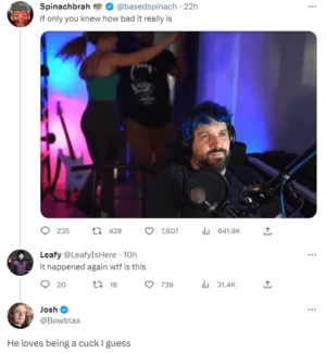 Leafyishere Porn - Leafy is still going at Destiny : r/Destiny