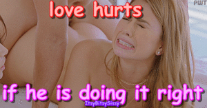 Love Anal Captions - Love Hurts Blonde Anal Sissy Caption - Porn With Text