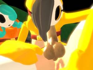 futanari self fellatio - Futa Yellow Self Suck {With Sound)