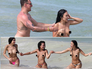 cancun mexico beach girls nude - Johnny Manziel & Fiancee In Topless Beach Party with 2 Hot Chicks! | TMZ.com