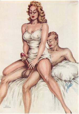 free retro handjob drawings - Old Erotic Art | MOTHERLESS.COM â„¢