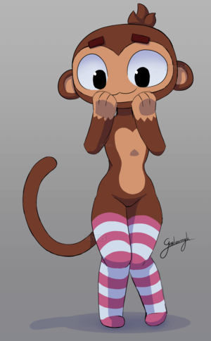 Female Monkey Furry Porn - someone just made a femboy monkey, how cute is that?(im not the artist,  u/xeyers is(i think)) : r/furrymemes
