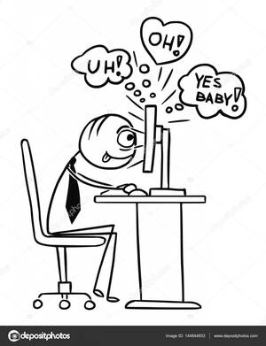 clip art cartoon porn - Cartoon of Man Watching a Porn,Pornography, Sexual Video Movie o Stock  Vector by Â©ursus@zdeneksasek.com 144844933