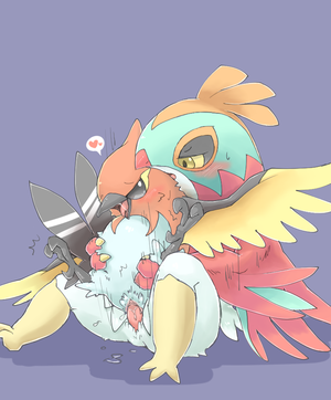 Hawlucha Pokemon Porn Sex - Rule 34 - anthro anthro on feral avian barefoot beak bird blush cum  erection feathers female feral fletchinder hawlucha hyakkankan interspecies  looking down male nintendo nude open mouth orgasm penetration penis pokemon