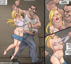 Forced Blonde Porn - Pretty blonde bimbo on a leash forced - BDSM Art Collection - Pic 2