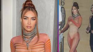 Megan Fox Sex Lesbian - Megan Fox Defends See-Through Dress She Wore to Dinner With MGK and Mod Sun