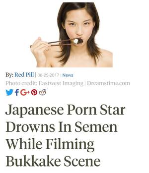 japan bukkake news goop - Japanese Porn Star Drowns In Semen While Filming Bukkake Scene Photo on Porn  imgur