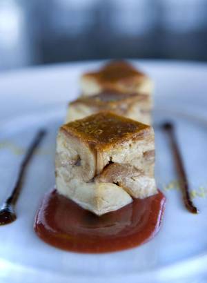 live asian food - Crispy suckling pig, at #WolfgangPuck's WP24 at @JW Marriott Los Angeles  L.A. LIVE