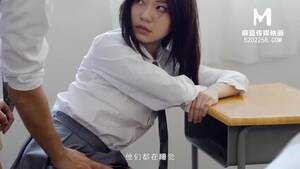 asian class - Chinese school girl gets intimate with her teacher in the classroom