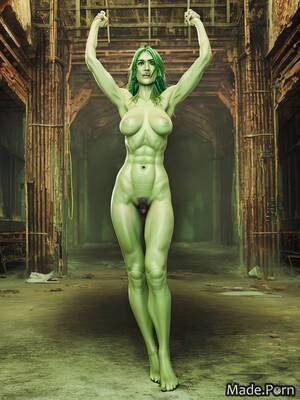 Messy 3d Porn - Porn image of woman muscular medium shot messy hair tall nude 3d created by  AI