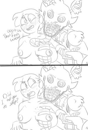 Nightmare Foxy Porn Comic - animatronic blush breast_grab breasts comic dialogue drooling duo female  five_nights_at_freddy's grope human interspecies licking machine male
