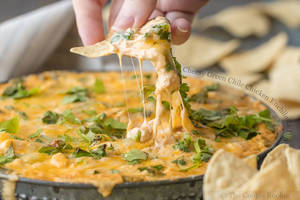 Food - Cheesy Green Chile Chicken Enchilada Dip