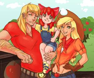 Mlp Powerpuff Girls Porn Captions - The Apple Family siblings- human; Applejack, Apple Bloom, and Big Macintosh
