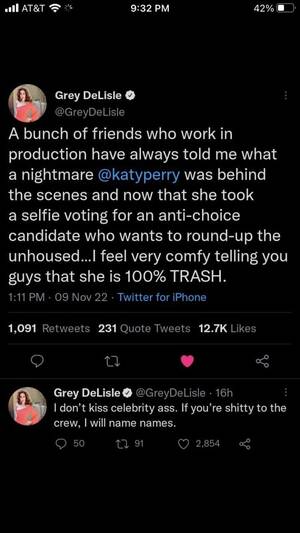 katy perry nude lesbian - So apparently Katy Perry was terrible to deal with? : r/popculturechat