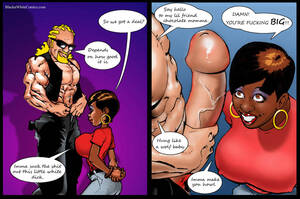 huge cock white cartoon - Black wife and white cock- Blacknwhite - Porn Cartoon Comics