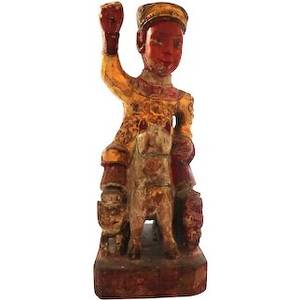 Antique & Vintage Bdsm Porn - Chinese Parcel Gilt and Polychrome Decorated Carved Wood .