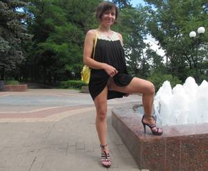 free russian upskirt - Amateur russian wife upskirt at public places