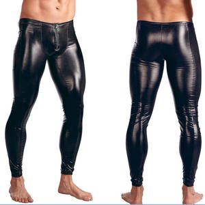Men Leggings Porn - Online Shop Sexy Lingerie Men's Patent Leather Pants Trousers Men Underwear  Nuisette Lenceria Costumes Porn Latex Hombre Leggings | Aliexpress Mobile