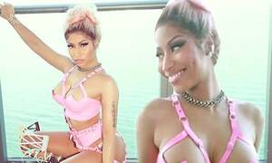 micki minaj lesbian porn shower - Nicki Minaj dances in pink PVC lingerie and harness | Daily Mail Online