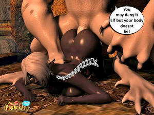 Dark Elf 3d Monster Porn - Slutty dark elf enjoys sex with a slimy lizardman | KingdomOfEvil 3d
