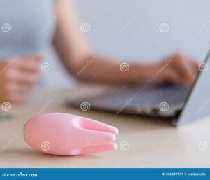 Girl Computer Watching Porn - A Woman Watches on a Laptop and Masturbates. a Faceless Girl Sits at a  Computer and Holds a Clitoral Vibrator Stock Image - Image of laptop, chat:  202397379