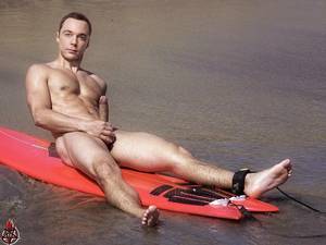 Jim Parsons Porn - Jim Relaxing and Taking In The Surf