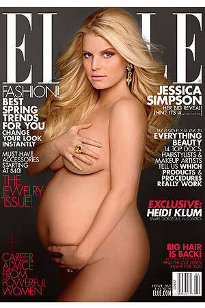Jessica Simpson Sex Porn - Jessica Simpson gets nude for Elle, reveals baby's sex
