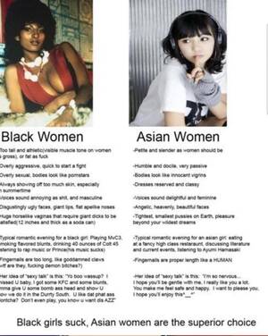 Asian Stereotypes Porn - Fetishizing East Asian woman while also shaming black women and playing  into stereotypes wow who knew you could do it in one sentence :  r/TheRightCantMeme