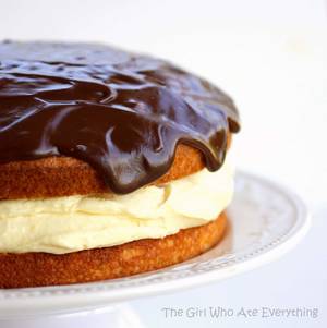 Homemade Cream Pie Eating - Boston Cream Pie - easy and impressive. {The Girl Who Ate Everything}