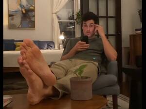 Gay Porn Stars Bare Feet - Sexy male actor putting his bare feet on the table - ThisVid.com