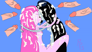 Adventure Time Marceline Porn Shower - Princess Bubblegum and Marceline love to kuss under the showerâ€¦ the shower  of cum! | Adventure Time Porn