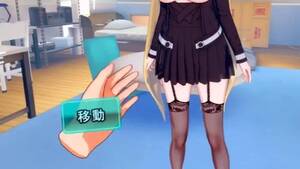 big tits blonde hentai cartoon - Hentai Koikatsu! VRver] Blonde big breasts high school girl rubs her boobs  and has sex! watch online