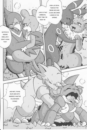 Jolteon Porn Comic - censored comic cum eeveelution female feral fur jolteon male  mikazuki_karasu nidoqueen nintendo pokemon pussy_juice rattata rhydon