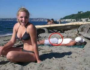 beach nude accidental boners - 2 - when you're done faping, check out the dude in the back