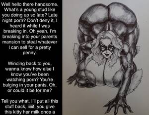 Burglary Porn Captions - Cat burglar wants payment (milf) (venus body) (burglar) (male pov)  (imminent sex) [artist: Rampage0118] : r/hentaicaptions