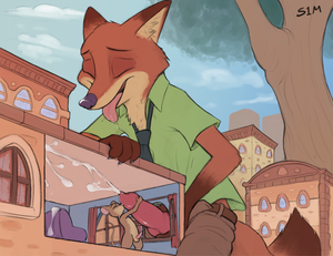 Fox Animal Cartoon Porn - Rule 34 - 2019 2boys animal genitalia animal penis anthro canid canine  canine penis closed eyes clothed clothing cum cumshot disney duo  ejaculation erection fox gay hi res male male only mammal