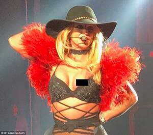 Britney Pussy Slip Spear Sex Tape - Britney Spears flashes a nipple during Las Vegas show | Daily Mail Online