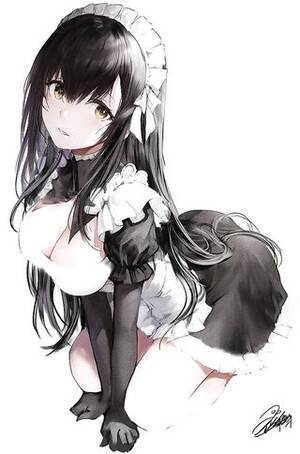 Dark Hair Anime Girl Porn - Black Hair Maid