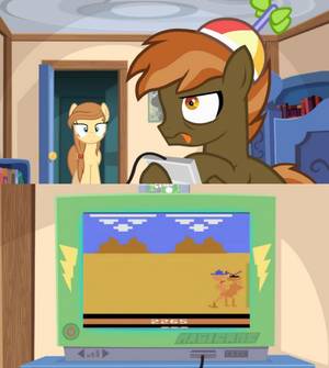 Mlp Porn Games - e621 atari button's_mom button_mash_(mlp) controller crossover cub  custer's_revenge duo