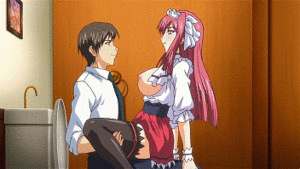 Anime Maid Porn Gifs Stockings - Rule 34 - 1boy animated blush bouncing breasts clothing long hair maid maid  headdress male nipples oppai pink hair ryoujoku famiresu tyoukyou menu  screen capture sex stockings toilet waitress | 851306