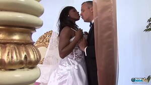 ebony interracial wedding - This ebony milf is a bride and she enjoys interracial anal sex with her  husband - XVIDEOS.COM