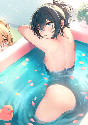 anime small boobs - Kagawa Ichigo, in bathtub, nude, small boobs, anime, anime girls, digital  art, artwork, 2D, portrait display, black hair, blushing, petals |  1488x2105 Wallpaper - wallhaven.cc