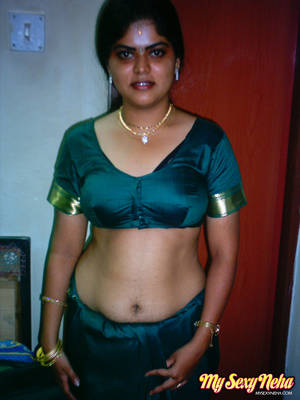 hot indian saree nude - India nude. Neha in traditional green saree - XXX Dessert - Picture 4