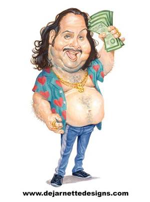 Caricature Porn - old porn star Ron Jeremy
