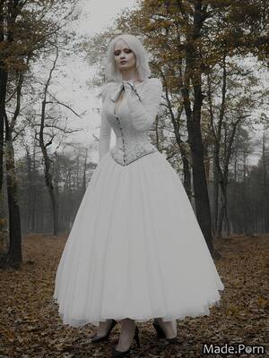 Hoop Skirt Porn - Porn image of metal medieval cosplay shiny skin dress perfect body looking  back created by AI